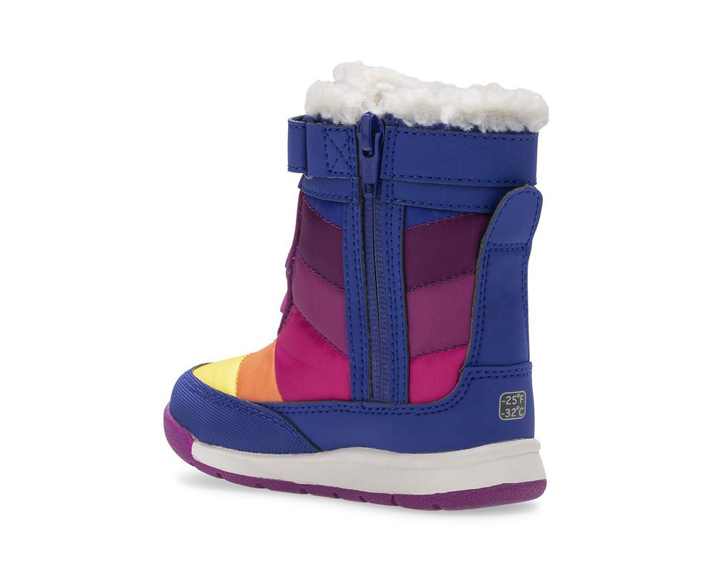 Merrell Boots Blue/Multicolor - Alpine Puffer Waterproof Jr. - Kids 70TIOYUGC